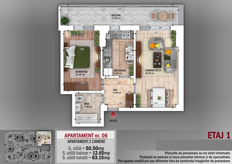 Pallady Apartament modern 2 camere + balcon - Zona Pallady